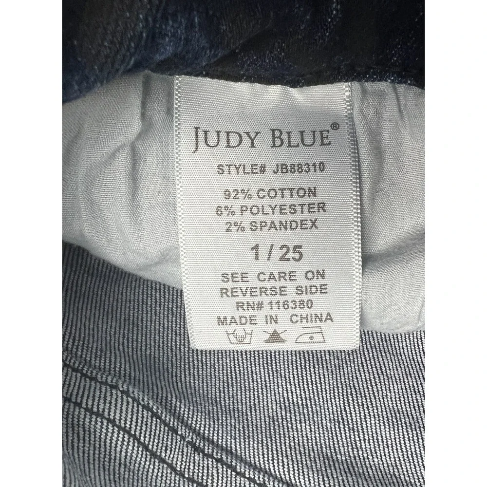 Judy Blue 1|25 Denim Cheetah Blue Jeans Skinny Fit Distressed‎ Size 25x28